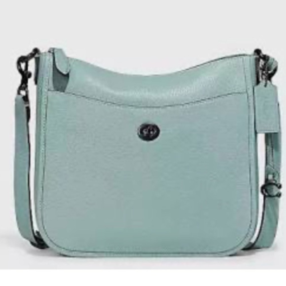 Coach blue pebble leather is Chaise
